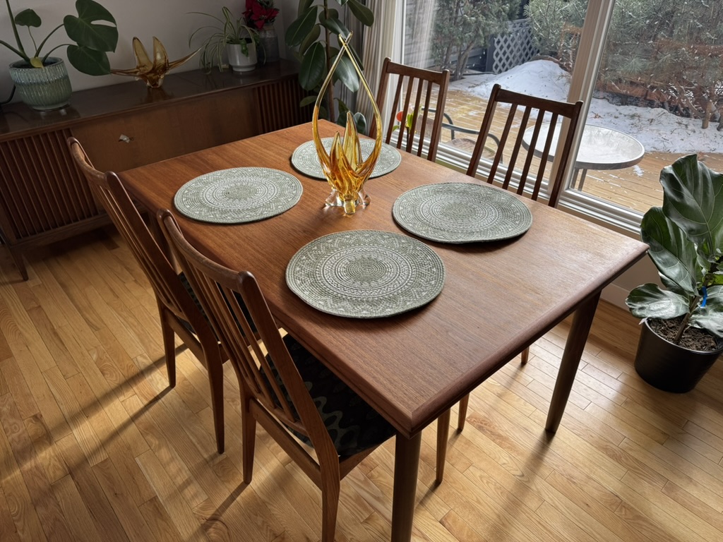 teak-dining-table-1 Teak Dining Table & 6 Chairs