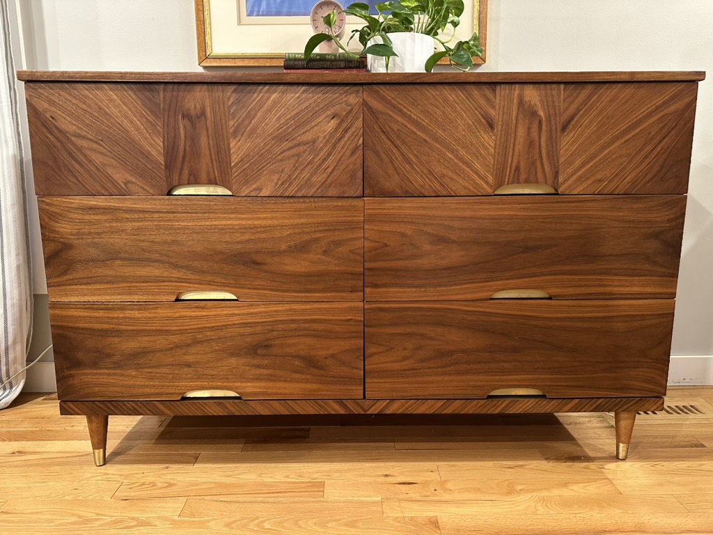 6 Drawer Walnut Dresser