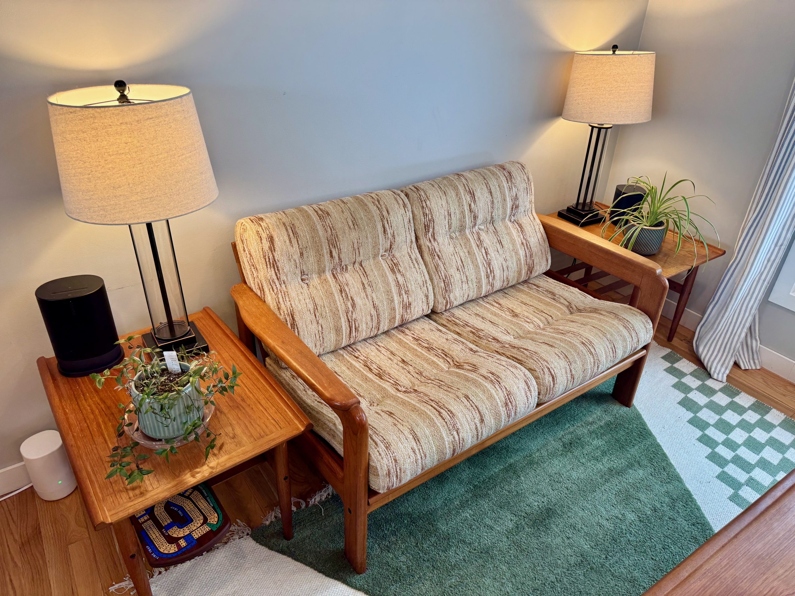 Mid Century Modern Teak Loveseat Solid Teak Mid Century Loveseat