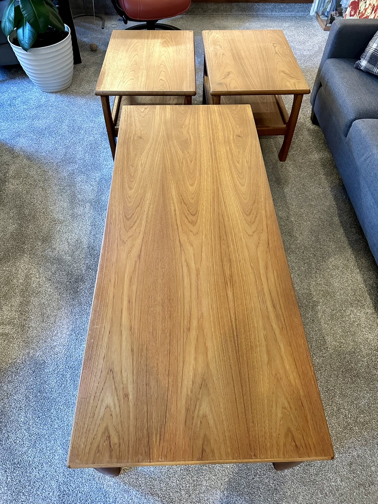 Danish Modern Teak Coffee and End Table Set, view 6